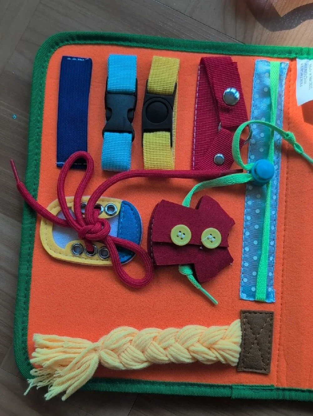 Kids Busy Board Activity Mat - Multicolor Fine Motor Learning Toy
